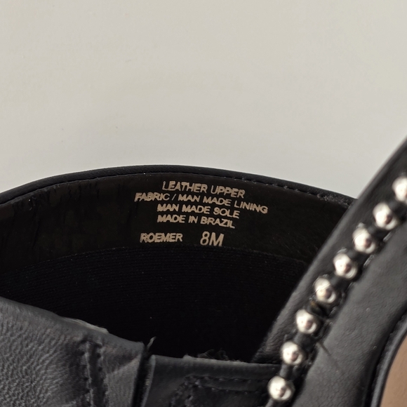 Gianni Bini Roemer Black Leather Ball Chain Platform Mule Sandal Size 8 - Picture 9 of 12